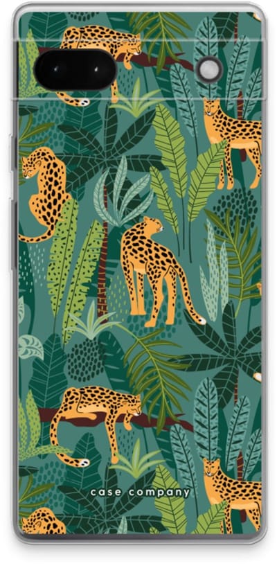 Case Company® - Hoesje geschikt voor Google Pixel 6a hoesje - Luipaard 2 - Soft Cover Telefoonhoesje - Bescherming aan alle Kanten en Schermrand