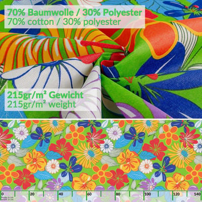 ANRO Tafelkleed Kleurrijke bloemen Meerkleurig 160x100cm Rechte rand Afwasbaar Waterafstotend