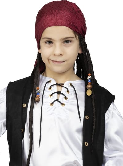 FUNIDELIA Bandana met dreadlocks voor meisjes en jongens - Bruin