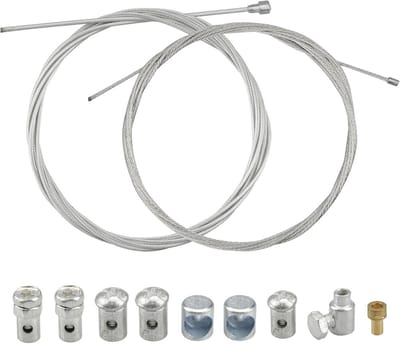 Motor kabelset 2 meter - universeel - met 9 verschillende schroefnippels - perfect voor motorfiets en scooter - ShopVlot