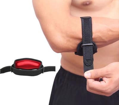 CHPN - Tennisarm bandage - Elleboog ondersteuning - Tennisarm brace - Golfarm - Verstelbaar - Zwart - Elleboogpijn - Pijn aan elleboog