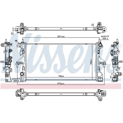 Radiator, motorkoeling NISSENS 606756