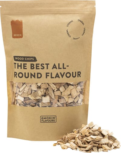 Rooksnippers Beuk - 1700ml - Verrijk uw BBQ met Natuurlijke Rookaroma's - Hoogwaardige Beukenhout Snippers - Authentieke Rooksmaken voor Barbecueën