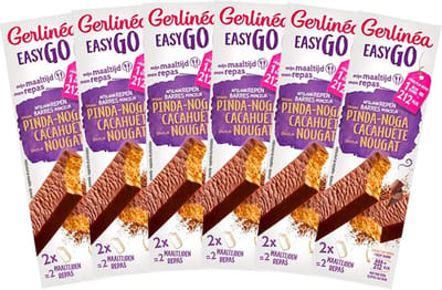 Gerlinéa | Reep Easy Go Pinda-Noga | Voordeelpakket | 6 x 116 gram
