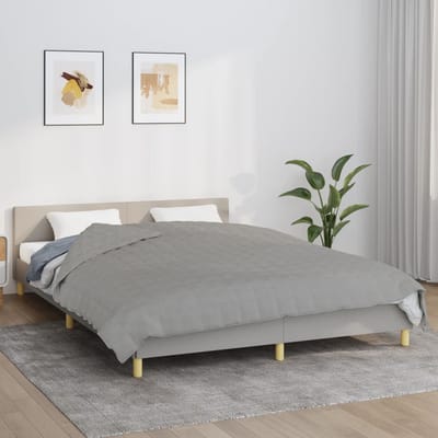vidaXL - Verzwaringsdeken - 200x220 - cm - 9 - kg - stof - grijs