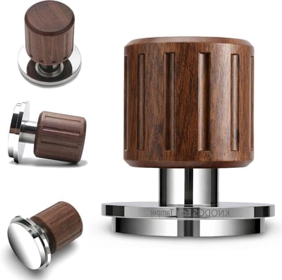 Espresso Tamper - Koffie Aanstamper - Perfecte Espresso - Gekalibreerd Kliksysteem - 58 mm - Walnoot