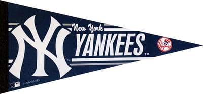 USArticlesEU - Honkbal - MLB - Vaantje - New York Yankees - Baseball - Pennant - Blauw - 31 x 72 cm