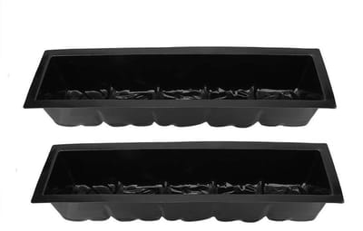 Plastic Opstapjes - Betonmal Stapstenen - Tuinpad Aanleggen - Herbruikbaar ABS Plastic - 25 x 6.9 Inch - Zwart