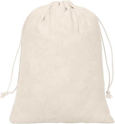 Katoenen Trekkoordzakjes - Stofvrije Buidels - Spullen Opbergen - Ademend Vochtregulerend - 35x25 cm - Beige