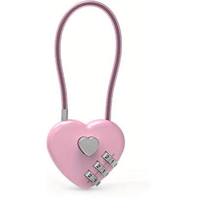INS Coréen Porte-clés Cadenas Cœur Rouge Y2K Esthétique Emo Charme Vintage Pendentif de Sac Accessoires Doux Punk Bijoux Harajuku 13.5CM rose