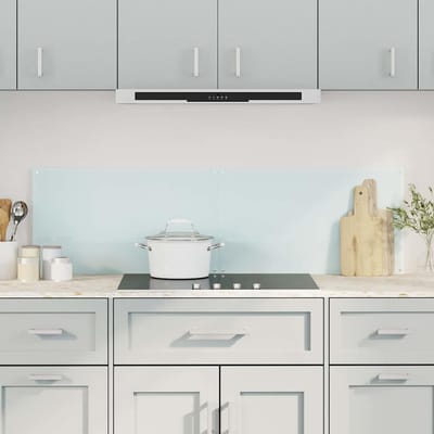 vidaXL - Spatschermen - keuken - 2 - st - 70x40 - cm - gehard - glas - wit
