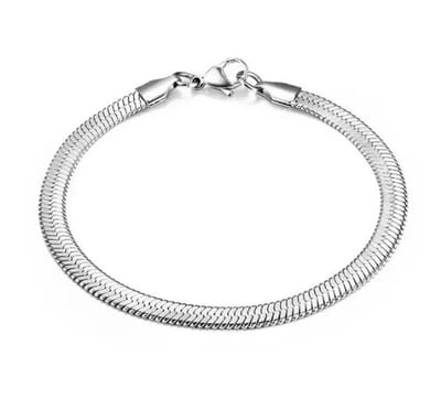 Stainless Steel Slang Armband – .Sieraden Zilver | EmmyRovi