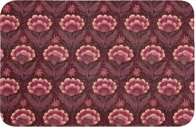 Badmat 60x40 cm - Antislip - Bloemen - Waaier - Paars - Badmatten voor badkamer - Badkamermat - Douchemat - Badkamer mat