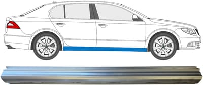 Reparatie dorpel voor Skoda Superb 2008-2015 / Rechts