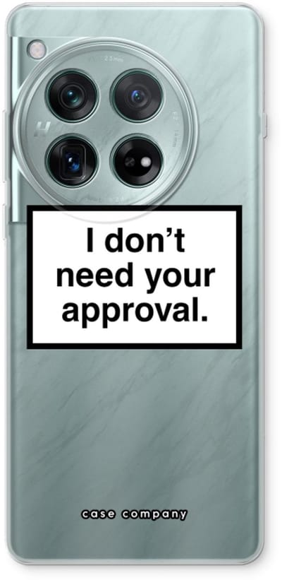 Case Company® - Hoesje geschikt voor OnePlus 12r hoesje - Don't need approval - Soft Cover Telefoonhoesje - Bescherming aan alle Kanten en Schermrand
