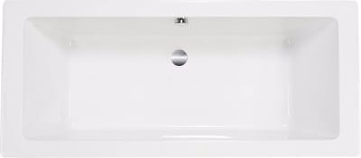 Saqu Deep Badkuip - 180x80cm - Glans wit - Acryl - Tweepersoons Inbouwbad