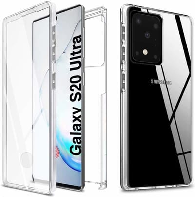 Hoesje Geschikt Voor Samsung Galaxy S20 Ultra Hoesje 360° TPU 2 in 1 Case Transparant