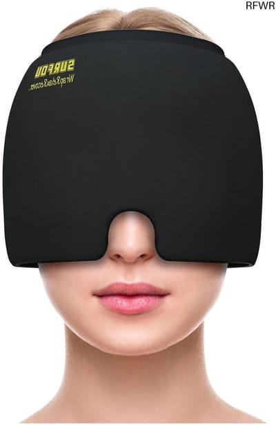 RFWR® Migraine masker voor verlichting van hoofdpijn en stress, koel- en warmtetherapie