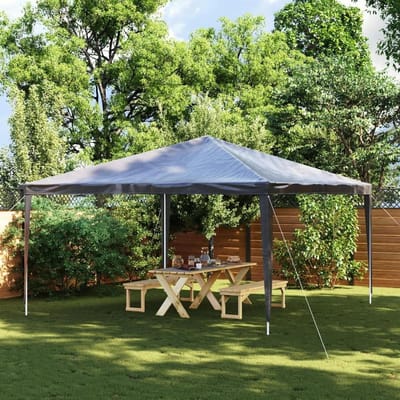 Partytent Tuinpaviljoen - Feest tent - Buitenfeesten Organiseren - UV- en waterbestendig - 4 x 4 meter - Antraciet