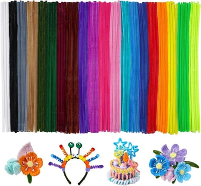 200 Stuks Pijpenragers voor Creatieve Knutselactiviteiten, 30 cm, Meerdere Kleuren, Handgemaakte Decoraties, Knutselaccessoires en Kunstprojecten