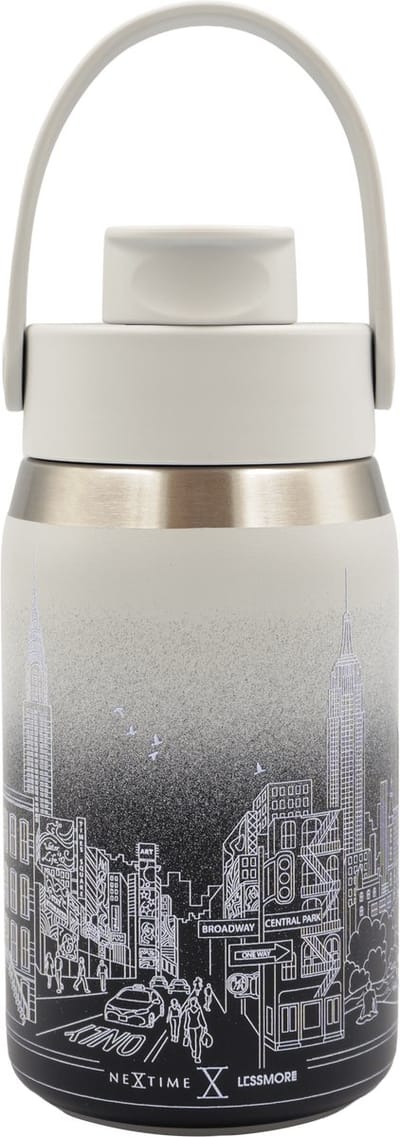Thermische fles 355 ml (12 oz) - 95% gerecycled roestvrij staal - Staalgrijs 'Skyline Bottle NYC 12'