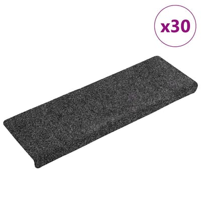 vidaXL - Trapmatten - Zelfklevend - 30 - stuks - 65x21x4 - cm - donkergrijs