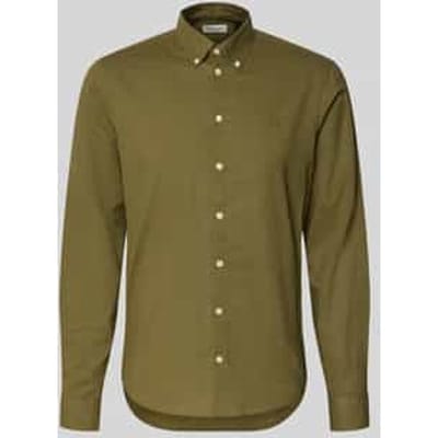slim fit vrijetijdsoverhemd van mix van linnen en katoen model 'Anton'