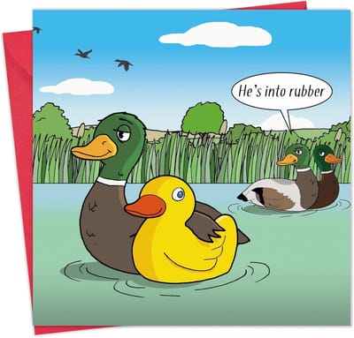 Grappige Ansichtkaart Zonder Tekst met Eend - Humoristische Wenskaart voor Diverse Gelegenheden