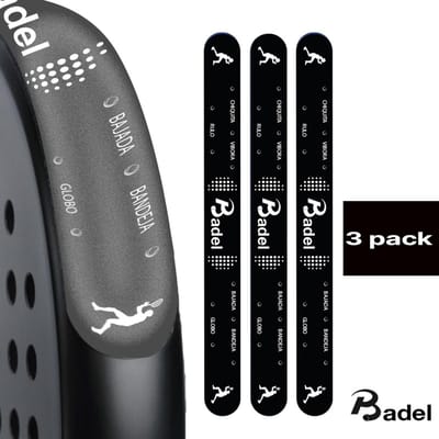 Badel® Padel Protector Sticker – 3 Stuks – Lichtgewicht Frame Bescherming – Geen Invloed op Balans