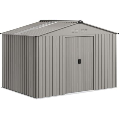 4goodz Tuinschuur Metaal met Bodemframe 277x195x192 cm - Grijs