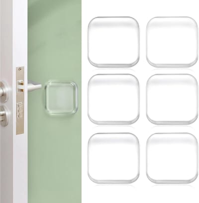 Deurstopper Muurbeschermer - Muur Bumper - Muren Beschermen - Zelfklevend Schokabsorberend - 40x40x4 mm - Transparant