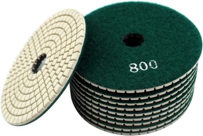 Set van 10 Diamant Polijstpads Nat Gebruik voor Tegel, Steen, Marmer en Glas (800 Grit)