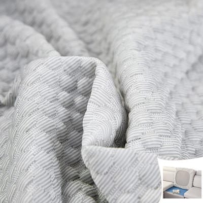 Coole stoffen bankzitkussenhoes Stretch Jacquard zomerstoelhoes Wasbare afneembare bankhoes Beschermer voor thuismeubilair 1pc normal size 1 gray