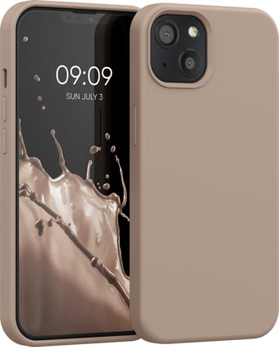 kwmobile telefoonhoesje geschikt voor Apple iPhone 13 - Hoesje met siliconen coating - Smartphone case in cappuccino