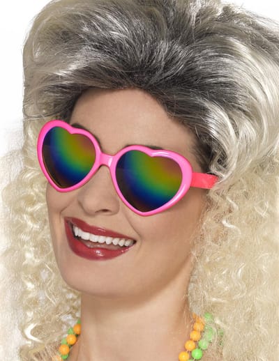 Roze hartjes verkleed bril - voor volwassenen - Feestbrillen - party brillen - foute party - pride thema