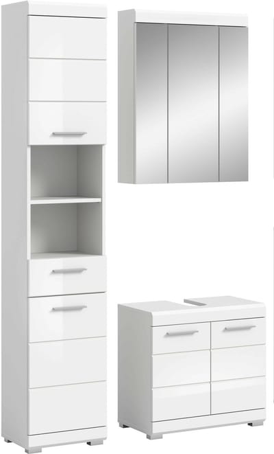 Scout badkamercombinatie wit hoogglans MDF TZ wit NB - 34x112x191cm