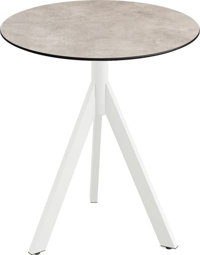 Essentials Infinity Tripod Terrastafel Wit Frame + Moonstone HPL 70 cm - 140021370 - Horeca & Professioneel