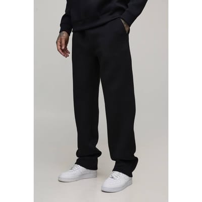 Tall Straight Fit Scuba Trousers | Black | Size Small