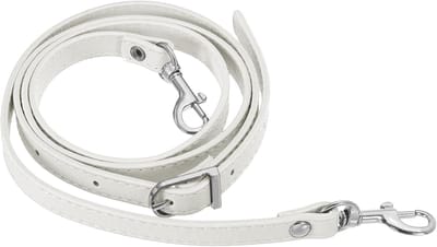 OIMG Verstelbare Tassenriem - Bag Strap - Shoulder - Bagstrap - Tassenriem - Verstelbaar - W 1.2cm - Schouderband - leer - geschikt voor mini tas - Bagstrap voor dames - Crossbody Strap Replacement - Verstelbare lengte 94 cm ~ 120 cm - wit zilver