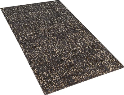 ESEL - Laagpolig vloerkleed - Grijs/Goud - 80 x 150 cm - Viscose