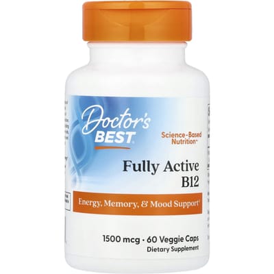 Doctor's Best, Volledig geactiveerde B12, 1.500 mcg, 60 vegetarische capsules