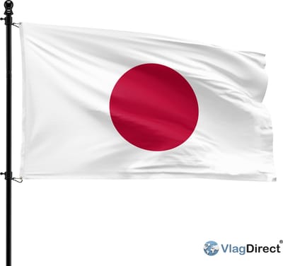 VlagDirect - Japanse vlag - Japan vlag - 90 x 150 cm.