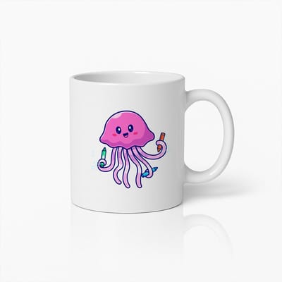 Creatieve Kwallen Mok – Schattige Octopus Koffiebeker voor Kunst- en Oceaanliefhebbers
