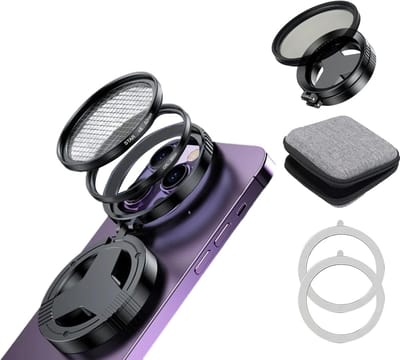 Magnetische CPL-filter voor telefoon, opvouwbaar 52 mm Cpl polarisatiefilter, Iphones polarisatiefilter met lensadapter en hoeslensadapterring voor vlogging, video-opname, reizen, fotografie