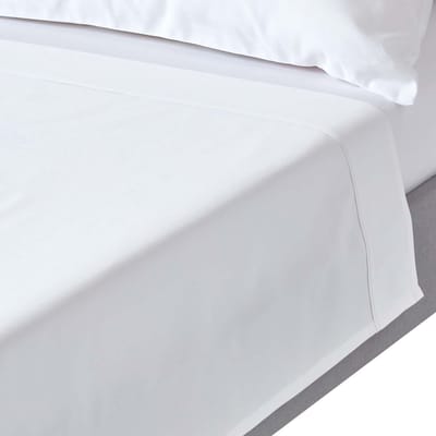 Homescapes Luxe Satijn Laken 230x260 cm – Wit – 100% Egyptisch Katoen – Draaddichtheid 1000