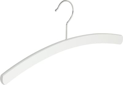 De Kledinghanger Gigant - Kledinghanger - Kinderen - 1508-34 - 50 Stuks - Blousehanger - Shirthanger - Beukenhout - Wit - 34 cm - Kleerhanger - Kinderhanger (1508_0/34_59_01Z/50)