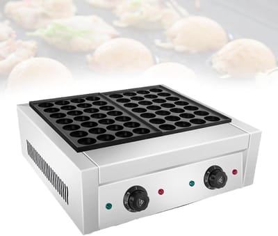 Poffertjesapparaat - Mini Pancake Maker - Zoete Gebakjes Maken - Instelbare Temperatuur - 52D x 30W x 20H cm