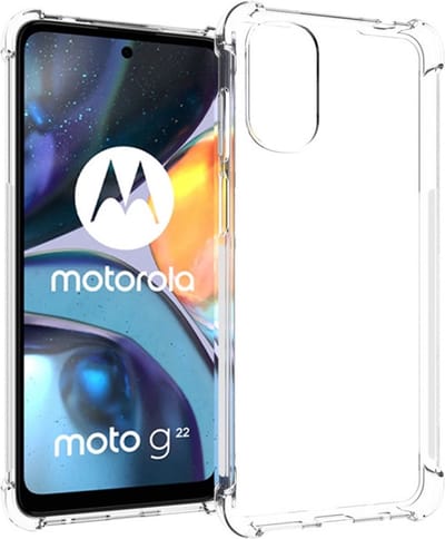 LuxeBass Siliconen hoesje geschikt voor Motorola Moto G22 - Transparant - Antishock - Bumper case - telefoonhoes - gsm hoes - telefoonhoesje