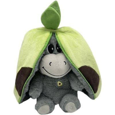 Heet Ademend Verlicht Muzikaal Avocado Ezel Pluche Pop Schattige Ezel Slaap Comfort Metgezel Knuffels Speelgoed Kinderen Cadeaus 32 14 14cm 310g beige