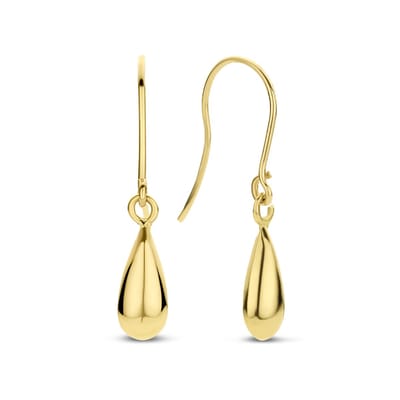 New Bling 9NBG-0447 Gouden Oorhangers - Dames - Pegel - Druppel - 8 x 3 mm - Totale Lengte 19,6 mm - 14 Karaat - Goud